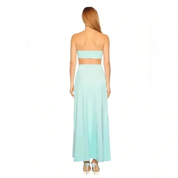 NWT Revolve Susana Monaco Strapless Tube Open Back Long Maxi Dress Mint Creme - Picture 4 of 16